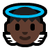 👼🏿 baby angel: dark skin tone display on Windows